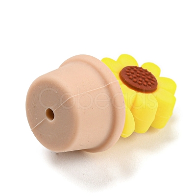 Sunflower Food Grade Eco-Friendly Silicone Beads SIL-B046-02-1