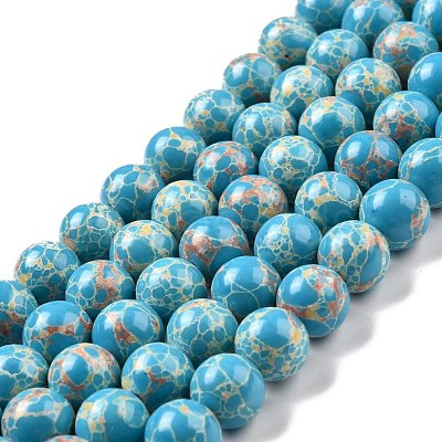 Synthetic Imperial Jasper Beads Strands G-E568-01C-05-1