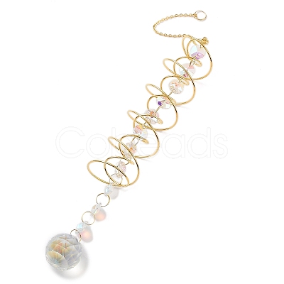 Spiral Alloy Hanging Ornaments HJEW-Q012-01A-1