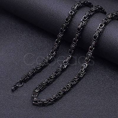 Titanium Steel Byzantine Chain Necklaces FS-WG56795-92-1