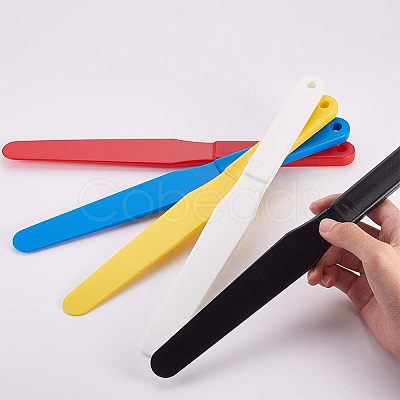 Olycraft Plastic Oil Painting Scraper Knife AJEW-OC0001-16-1