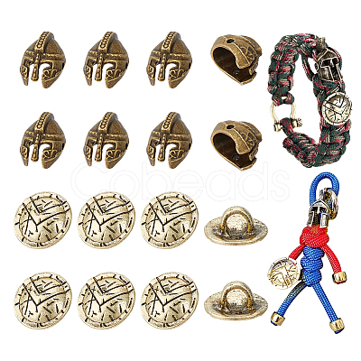 Unicraftale 10Pcs Helmet Alloy Beads FIND-UN0002-99-1