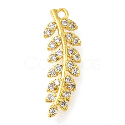 Rack Plating Brass Micro Pave Cubic Zirconia Pendants KK-S396-38G-1