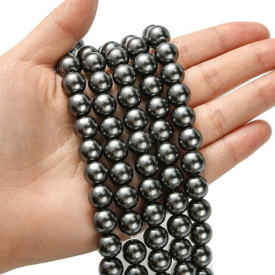 Eco-Friendly Grade A Glass Pearl Beads HY-J002-10mm-HX088-1