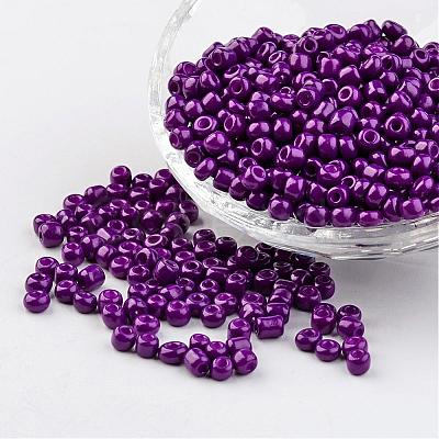 6/0 Baking Paint Glass Seed Beads X-SEED-S003-K13-1