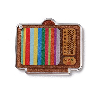 Transparent TV Acrylic Pendants OACR-G026-01E-1