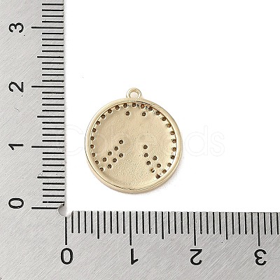 Brass Micro Pave Clear Cubic Zirconia Pendants KK-M275-08G-1