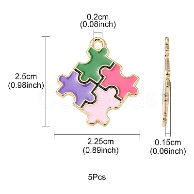 Alloy Enamel Pendants ENAM-YW0002-39A-1