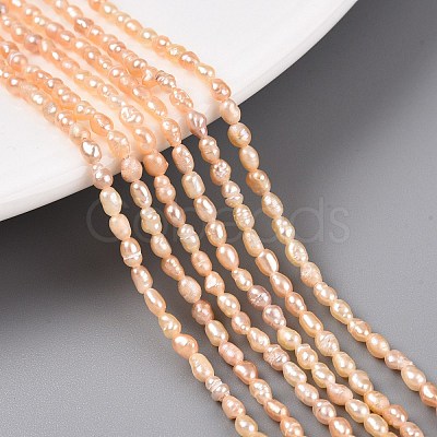 Natural Cultured Freshwater Pearl Beads Strands PEAR-N012-02H-01-1