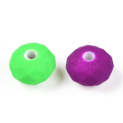 Spray Painted Acrylic Beads ACRP-N003-05-1