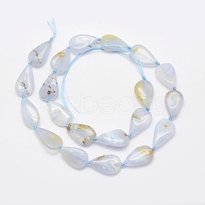 Natural Blue Lace Agate Beads Strands G-K202-13A-1