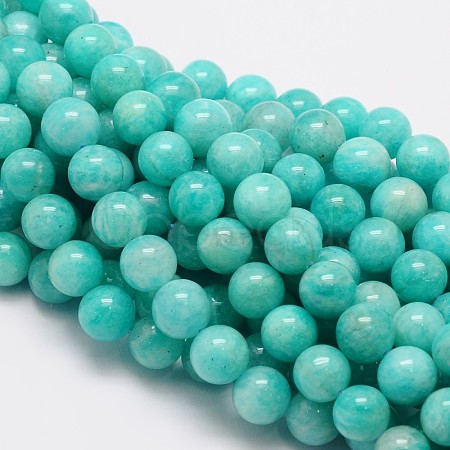 Round Natural Amazonite Bead Strands G-L425-23-10mm-1