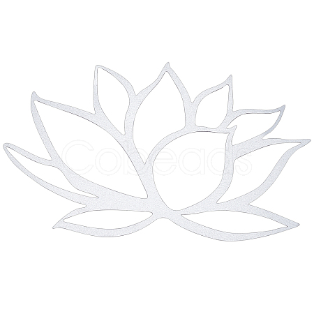 Iron Metal Lotus Wall Art Decor DJEW-WH0015-28-1