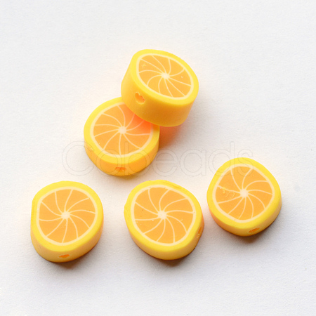 Handmade Polymer Clay Lemon Beads CLAY-Q170-12-1