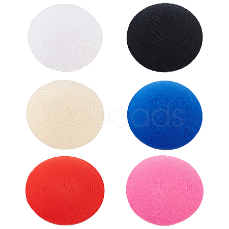 6Pcs 6 Colors Nylon Cloth Round Fascinator Hat Base for Millinery AJEW-FG0002-79-1