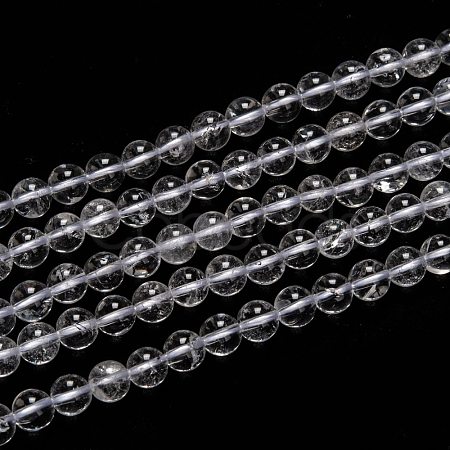 Natural Quartz Crystal Beads Strands G-H236-05A-6mm-1