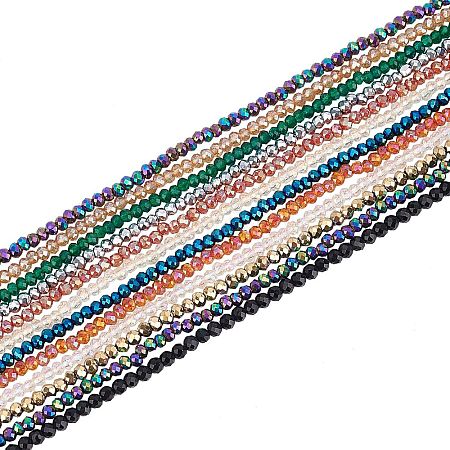 Electroplate Glass Beads Strands EGLA-FH0001-01-1