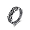 Retro Neutral Style Titanium Steel Ring, Antique Silver, US Size 7(17.3mm)