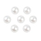 ABS Plastic Imitation Pearl Round Beads, Dyed, No Hole, White, 8mm, about 1500pcs/bag