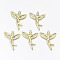 Rack Plating Alloy Pendants, Cadmium Free & Nickel Free & Lead Free, Fairy, Light Gold, 34x28.5x3mm, Hole: 1.6mm