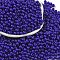 Opaque Acrylic Beads, Round, Dark Blue, 4x3.5mm, Hole: 1.6mm, about 18000pcs/500g