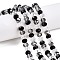 Transparent Glass Beads Strands, Faceted, Rondelle, Black, 8x6.5mm, Hole: 1mm, about 64~66pcs/strand, 15.55~16.8''(39.5~42cm)