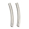 Non-Tarnish 304 Stainless Steel Tube Beads, Curved Tube, Stainless Steel Color, 25x3mm, Hole: 2.5mm