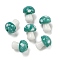 Handmade Lampwork Beads, Mushroom, Teal, 13x10mm, Hole: 1.6mm