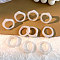 Resin Rings, Jwewly for Unisex, Nuggest, White, Inner Diameter: 18mm, 10pcs/set