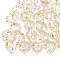 Transparent Acrylic Beads, with Glitter Powder, Round, Gold, 7~8mm, Hole: 1.5mm, about 1780pcs/500g