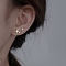 Alloy Earrings for Women, with 925 Sterling Silver Pin, Star, 10mm