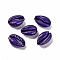 Baking Painted Cowrie Shell Beads, No Hole/Undrilled, Indigo, 20.5x13.5x7mm