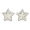 Non-Tarnish 304 Stainless Steel Stud Earrings for Women, Star, Stainless Steel Color, 14.5x15mm