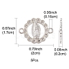 Flat Round Alloy Connector Charms FIND-YW0003-44-3