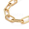 Ion Plating(IP) 304 Stainless Steel Paperclip Chain Bracelets BJEW-F412-02G-2