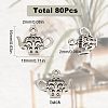 SUNNYCLUE 80Pcs Teapot Tibetan Style Zinc Alloy Charms FIND-SC0004-82-2