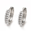 Acrylic Pearl Beaded Hoop Earrings EJEW-K093-10P-1