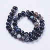 Natural Striped Agate/Banded Agate Beads Strands G-I198D-B-01-2