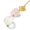 Wire Wrapped Nuggets Natural Quartz Crystal Pendant Decorations HJEW-C008-01B-G-2