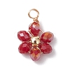 Glass Beaded Pendants PALLOY-JF02582-3