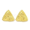 Rack Plating Triangle Brass Stud Earrings EJEW-I313-01G-1