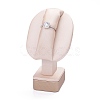 Wooden Clovered with PU Leather Ring Displays RDIS-F003-03A-1