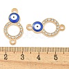 Alloy Blue Enamel Evil Eye Connector Charms ENAM-S003-03D-3