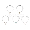 5Pcs 5 Style Natural Cowrie Shell Pendant Necklaces Set NJEW-TA00046-1