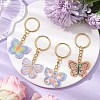 4Pcs 4 Styles Iron Keychains KEYC-JKC00945-2