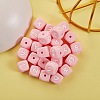 26Pcs 26 Style Silicone Alphabet Beads for Bracelet or Necklace Making SIL-SZ0001-01B-4