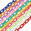 Yilisi 40 Strands 10 Colors Handmade Opaque Acrylic Paperclip Chains KY-YS0001-04-8