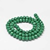 Faceted Rondelle Glass Beads Strands X-GLAA-I033-8mm-05-2