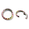 Ion Plating(IP) Twisted Ring Hoop Earrings for Girl Women STAS-K233-02A-MC-2