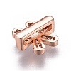 Brass Micro Pave Cubic Zirconia Slide Charms ZIRC-F094-23-RS-3